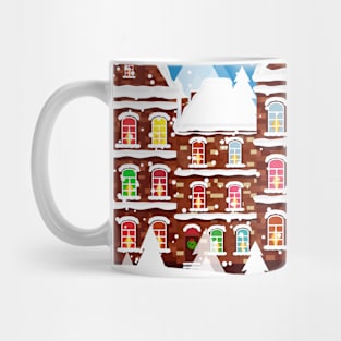 Winter Christmas city street Mug